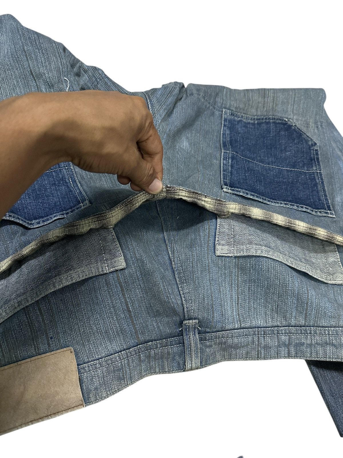 Kapital Blue Stripe Indigo Multipocket Baggy Denim Flip The scrips. Size US 36 / EU 52 - 18 Thumbnail