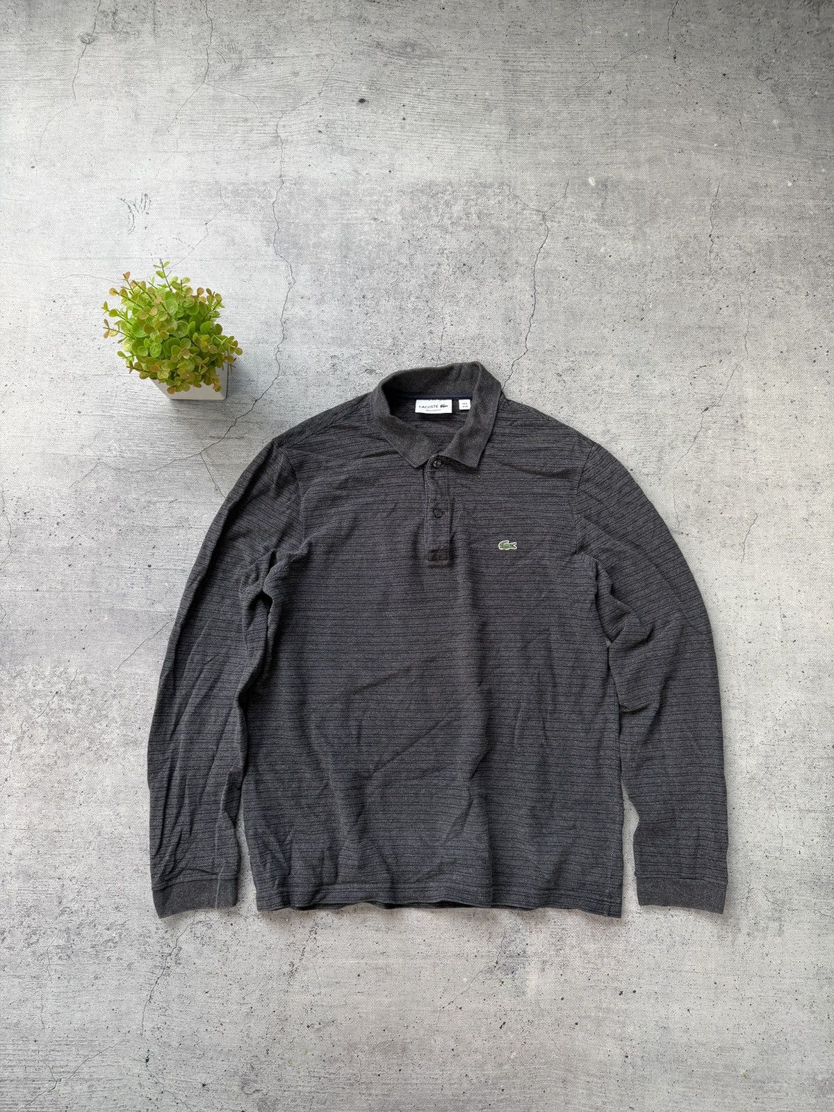 Lacoste Lacoste long sleeve polo brown taupe large/Mcasual Size US M / EU 48-50 / 2 - 1 Thumbnail