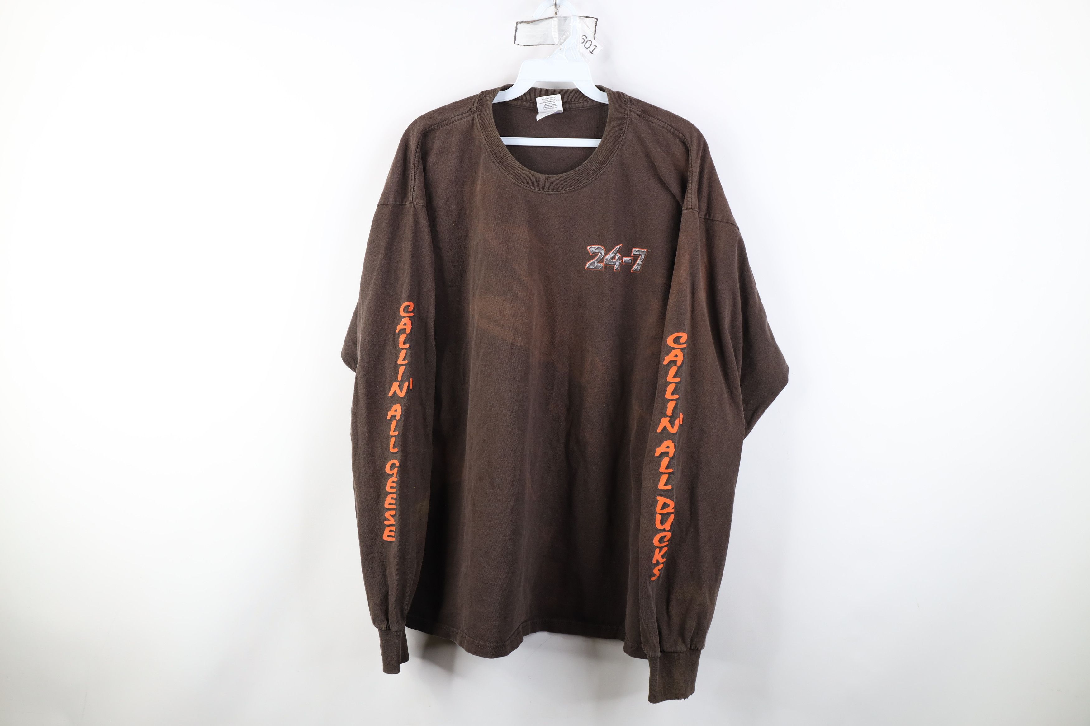 Vintage Vintage 90s Y2K Calls Hunting Geese Duck Long Sleeve T-Shirt Size US XL / EU 56 / 4 - 1 Thumbnail