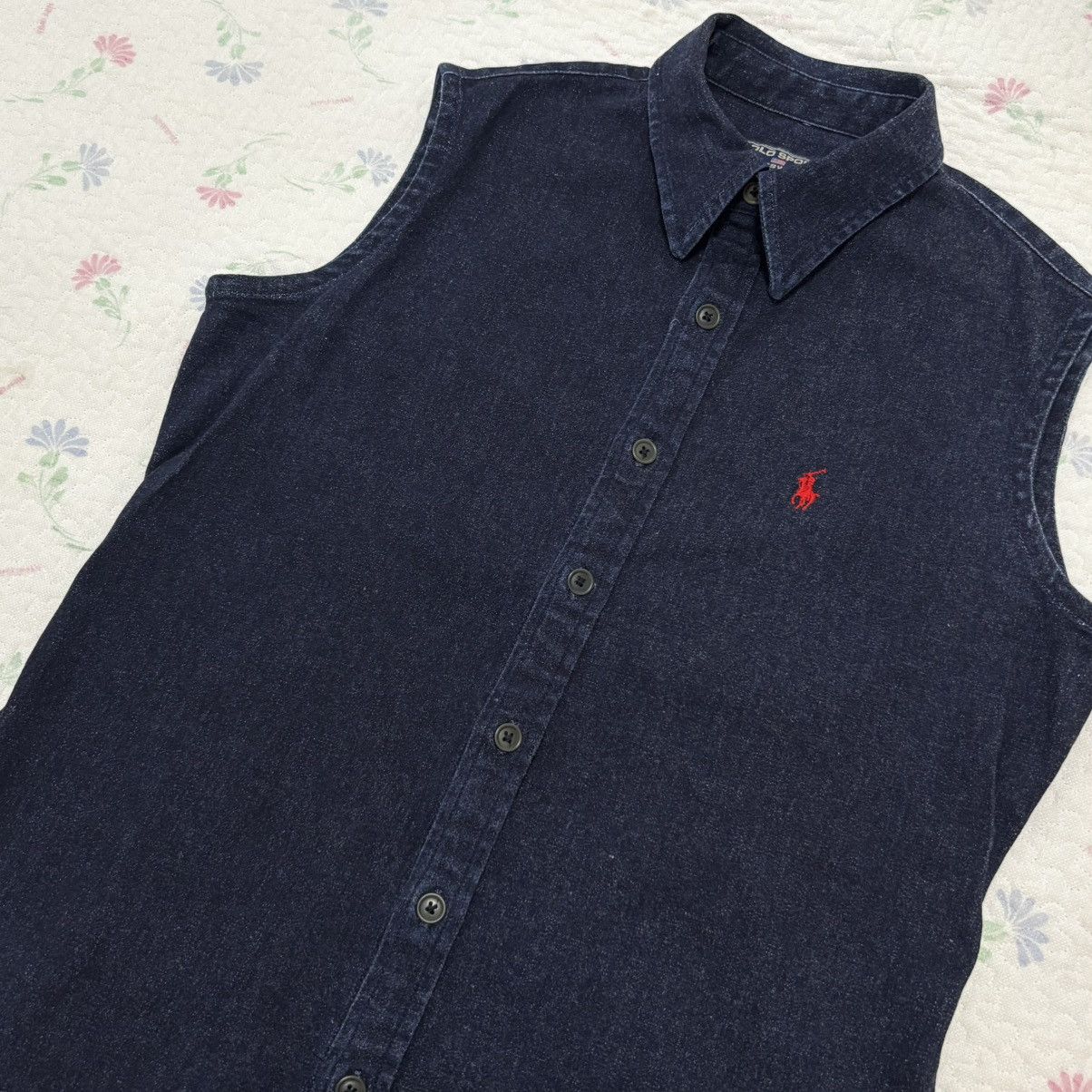 Polo Ralph Lauren Polo Ralph Lauren Sleeveless Denim Shirt Size M / US 6-8 / IT 42-44 - 3 Thumbnail