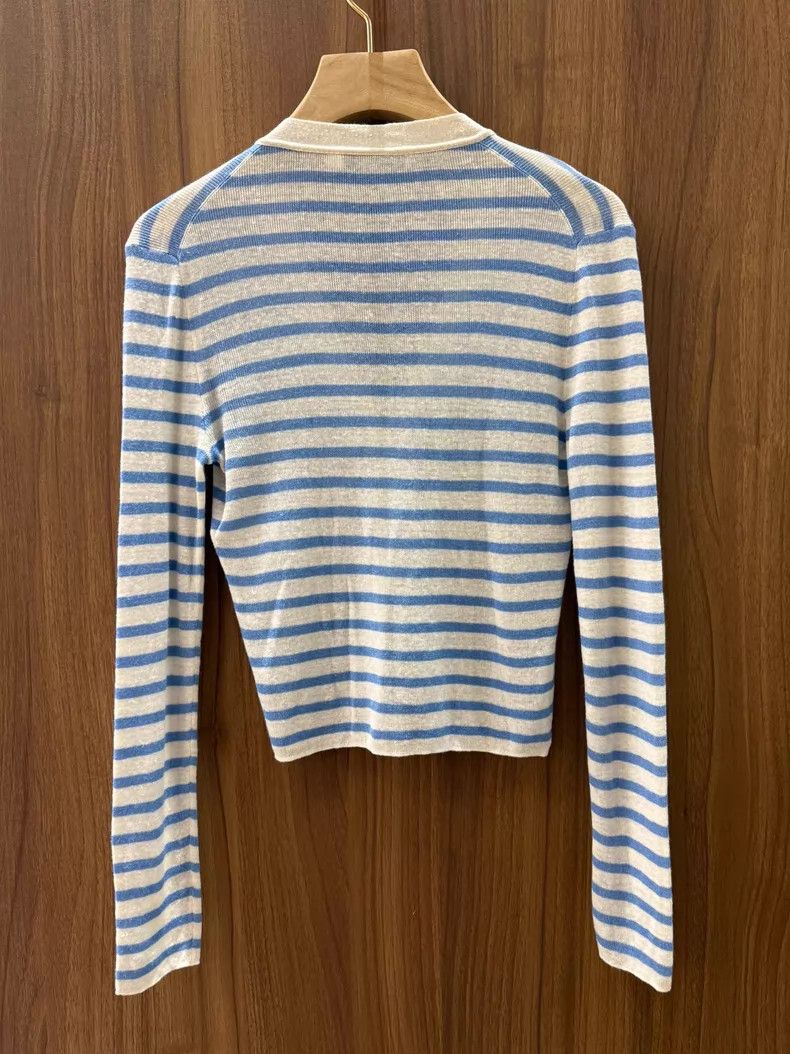 Dior Dior Blue and white striped knitted cardigan coat Size XS / US 0-2 / IT 36-38 - 2 Thumbnail