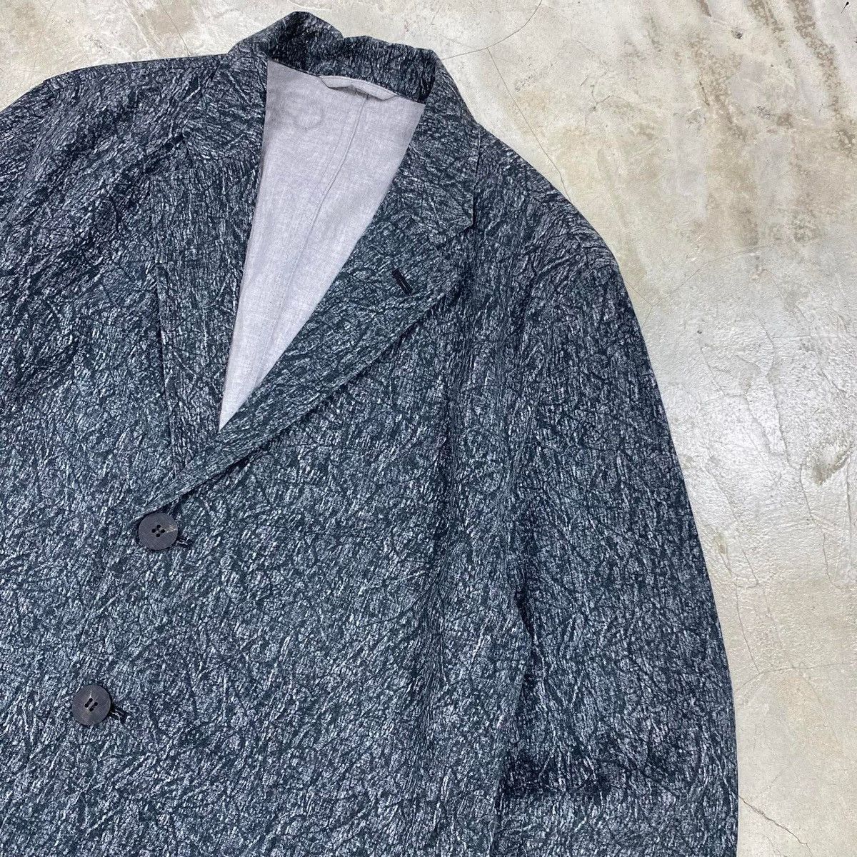 Issey Miyake SS2008 Wrinkle Print Linen Blazer Size 38R - 2 Thumbnail