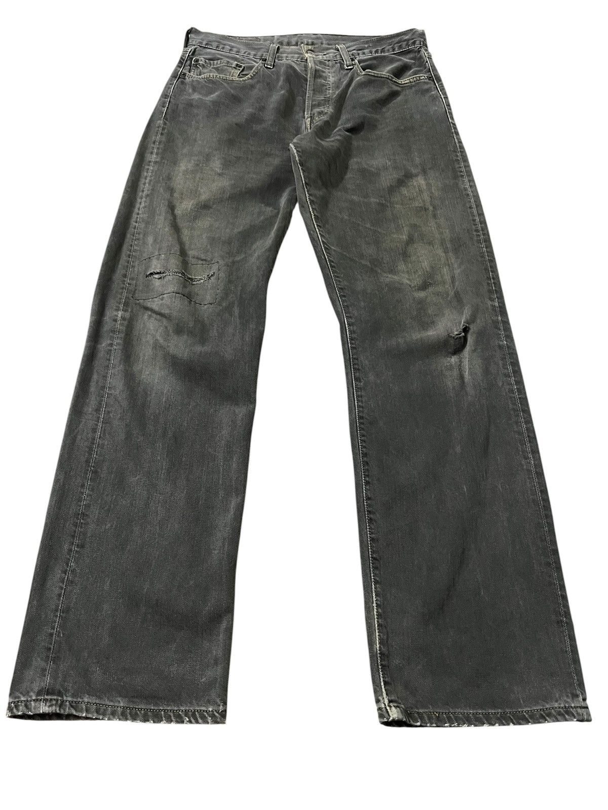 Levi's Vtg Levis 501 black Distressed Faded Jean Size US 31 - 1 Thumbnail