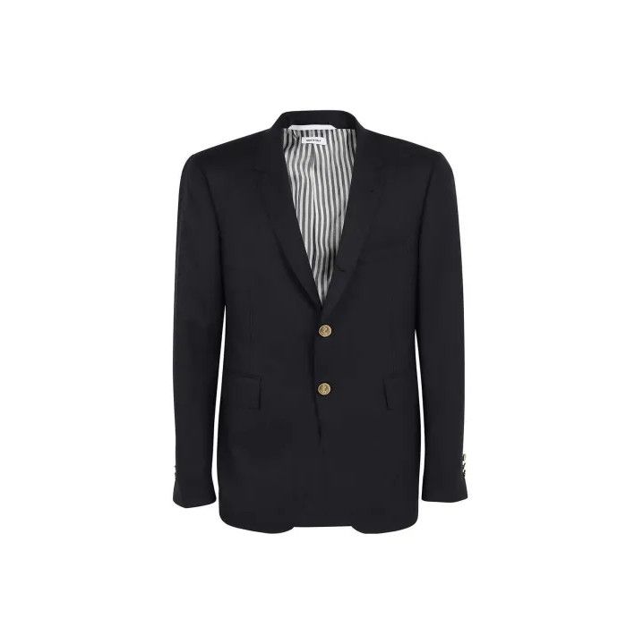 Thom Browne Thom Browne Classic Navy Wool Blazer for Men Size US S / EU 44-46 / 1 - 1 Thumbnail