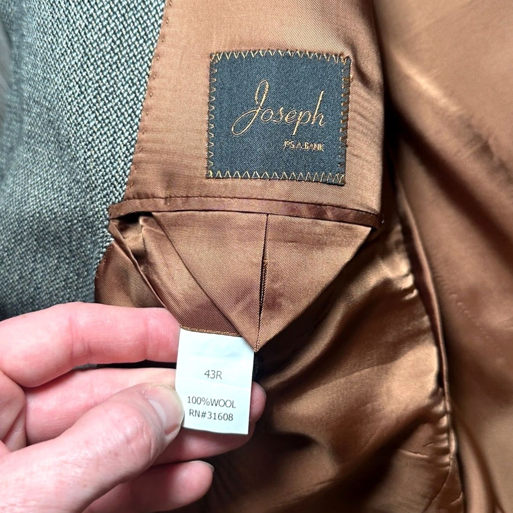 Jos. A. Bank Jos. A. Bank Wool Birdseye Sport Coat 43R Mens Shirt? Size US XS / EU 42 / 0 - 8 Thumbnail