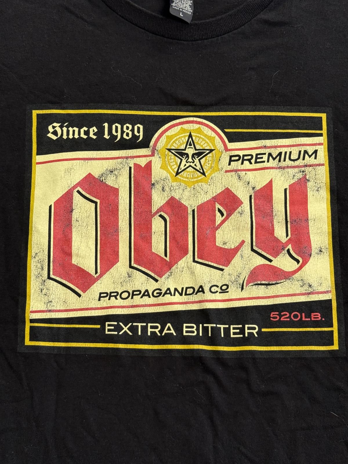 Designer Obey T-shirt Obey Propaganda Co Beer Label Extra Bitter - L Size US L / EU 52-54 / 3 - 4 Thumbnail