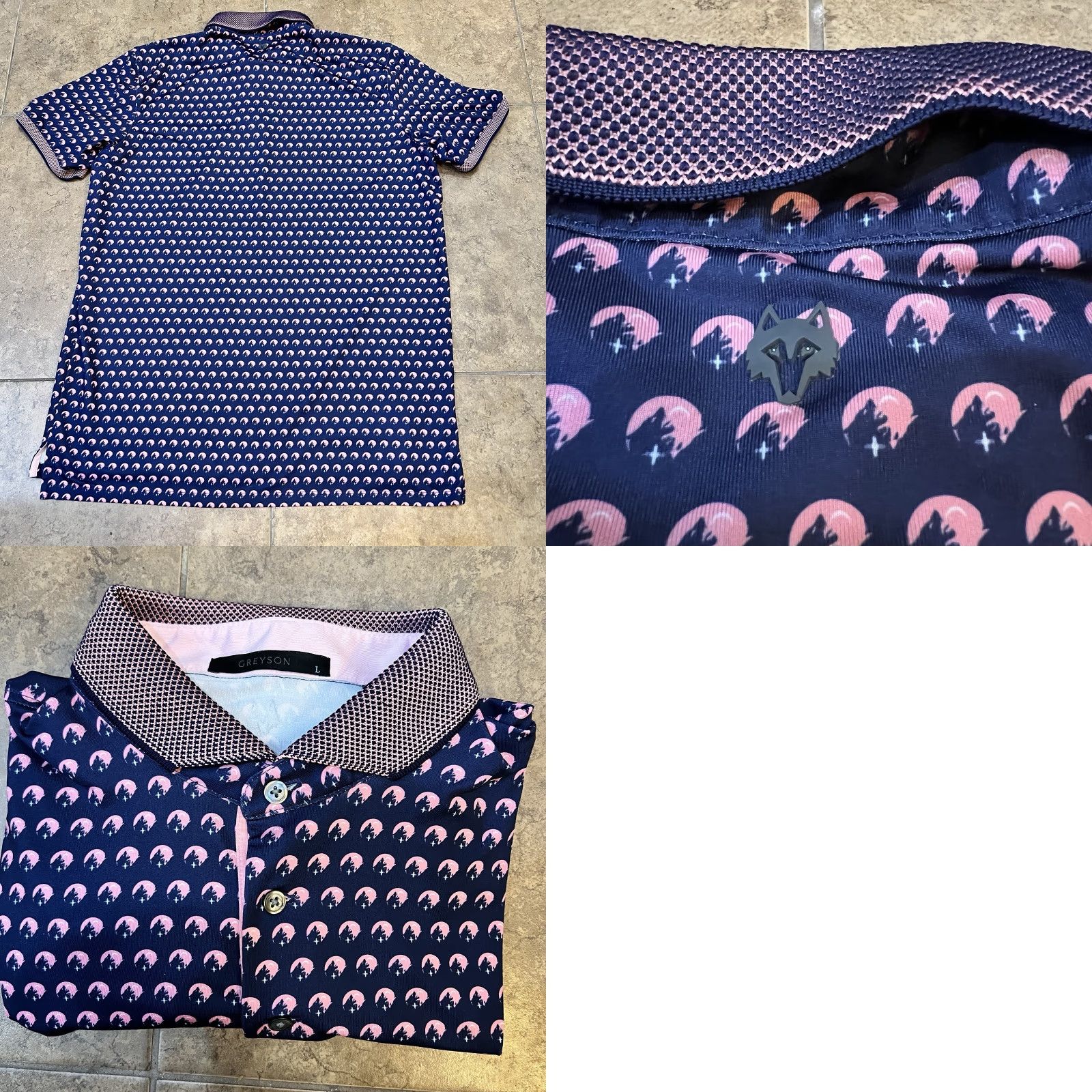 Greyson Romulus & Remus Mens Size Large Multicolor Polo Shirt