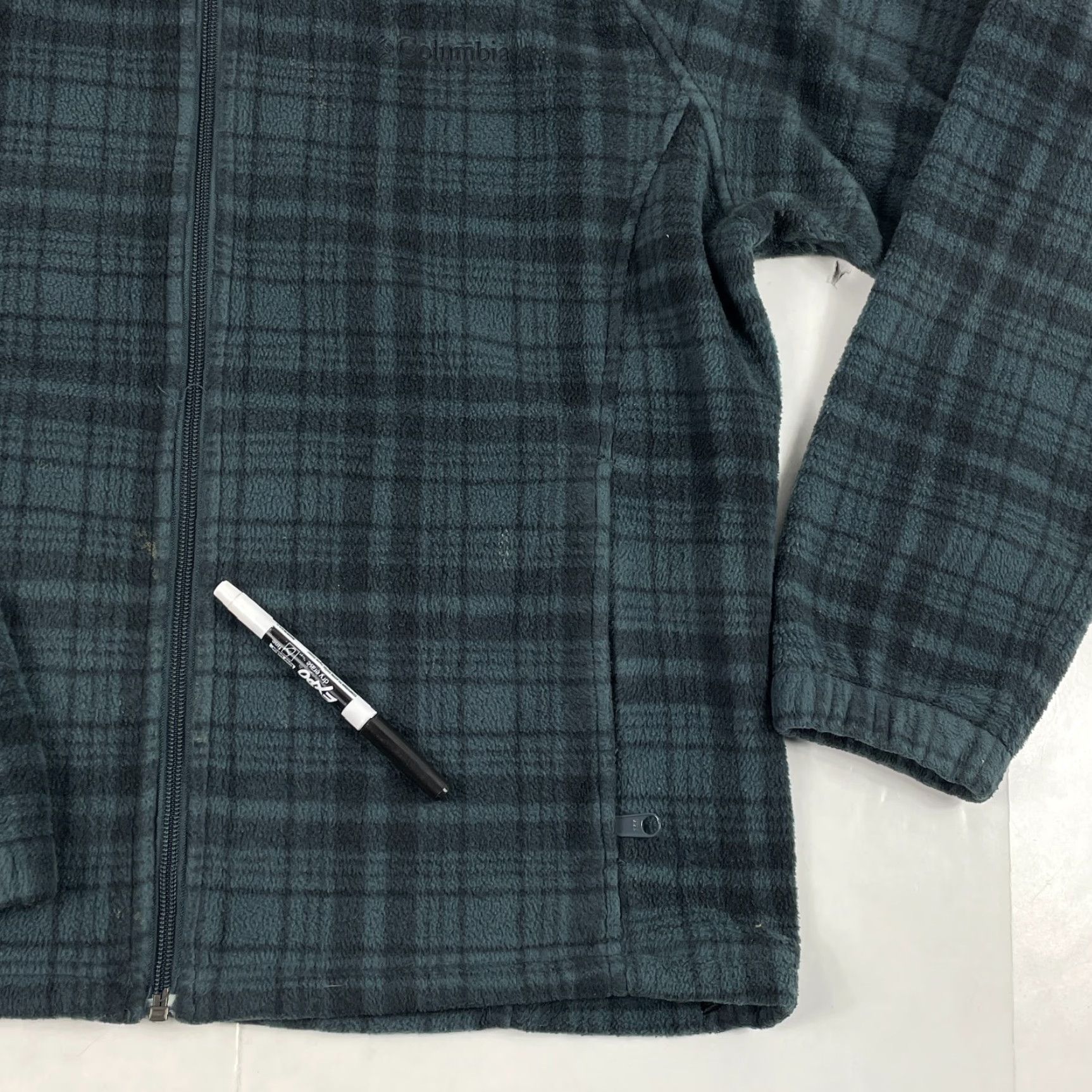 Vintage VINTAGE Columbia Jacket Womens XL Green Plaid Fleece Full Zip Skiing Hiking Size XL / US 12-14 / IT 48-50 - 4 Thumbnail