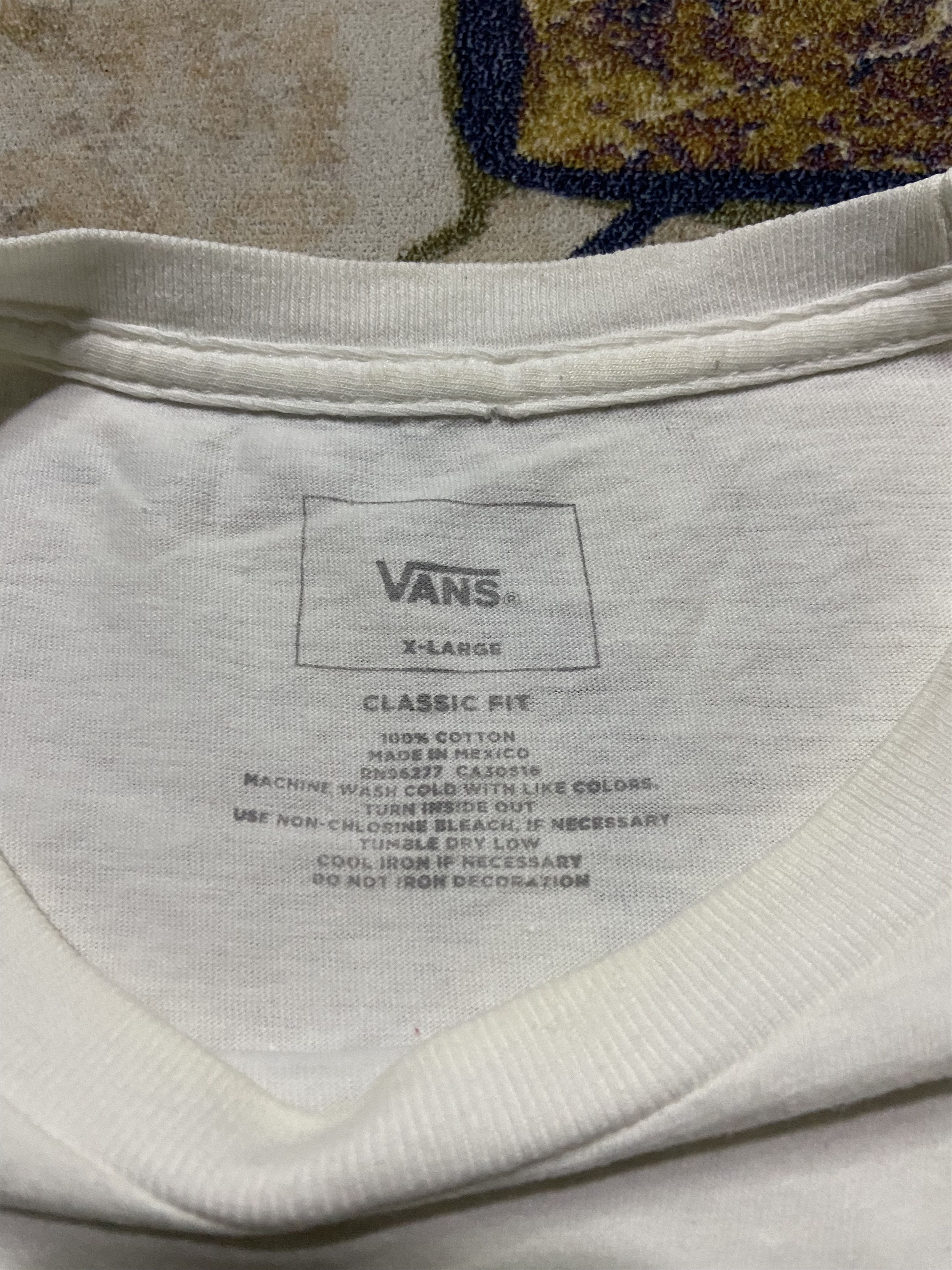Vans VANS PUSH THROUGH II WHITE T-SHIRT Size US XL / EU 56 / 4 - 4 Thumbnail