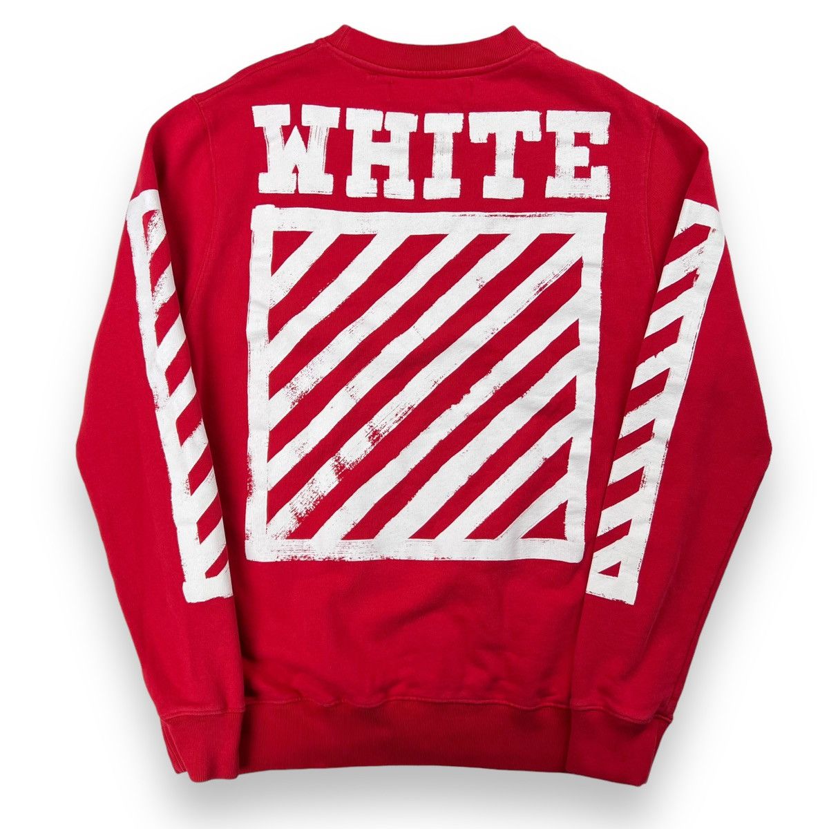 Off-White Off-White Brushed Diagonal Red Sweatshirt Size US S / EU 44-46 / 1 - 3 Thumbnail