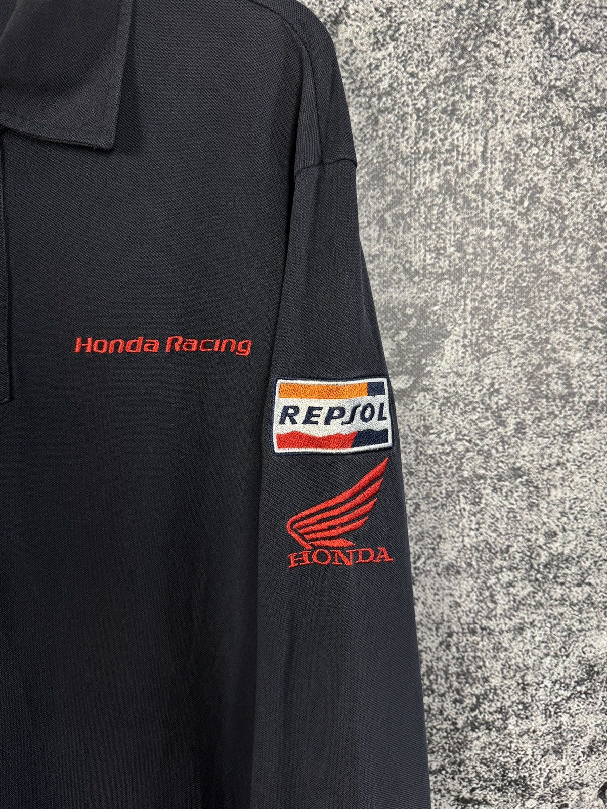 Honda Vintage Honda Racing Long Sleeve Polo Shirt Pepsol Gas Sz L Size US L / EU 52-54 / 3 - 7 Thumbnail