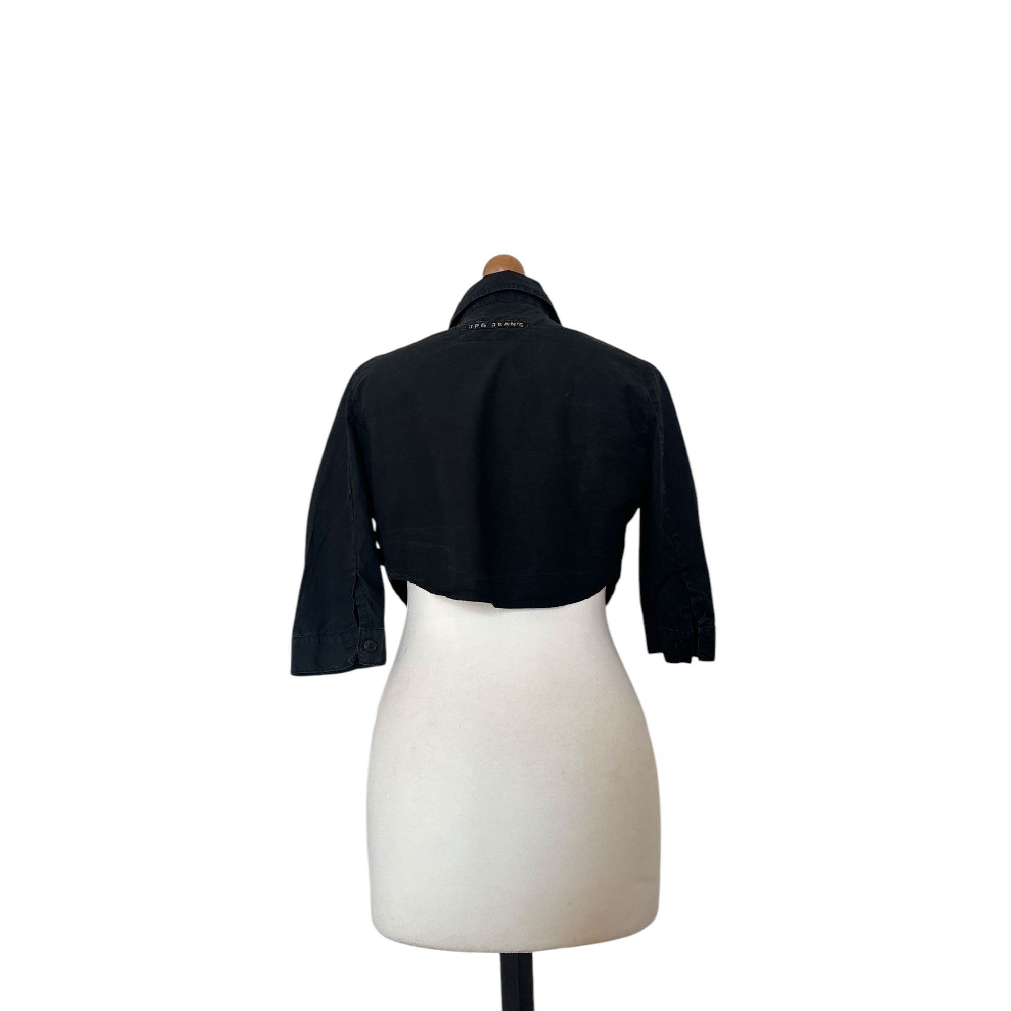 Jean Paul Gaultier Vintage 1990s Black Cropped Shirt Size M / US 6-8 / IT 42-44 - 4 Thumbnail
