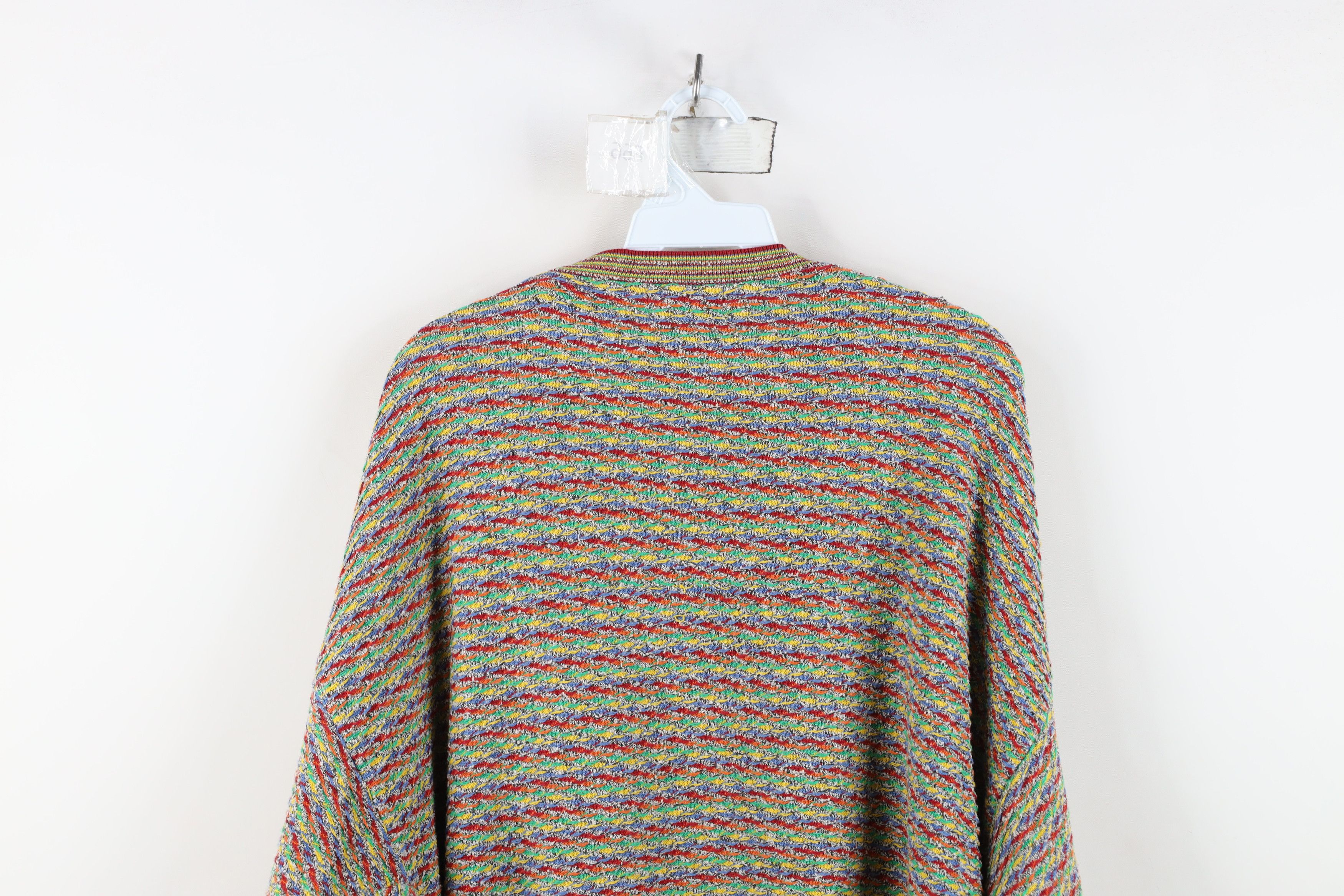 Vintage Vintage 90s Streetwear Rainbow Striped Knit Crewneck Sweater Size US L / EU 52-54 / 3 - 10 Thumbnail