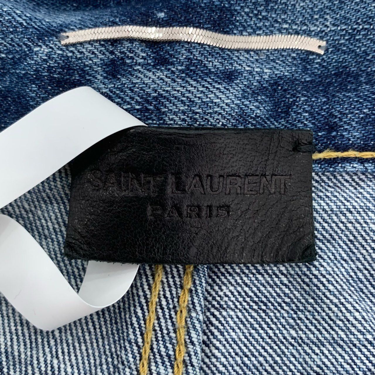 Saint Laurent Paris Saint Laurent Deep Blue Washed Cotton Straight-Leg Jeans (Si Size 30" / US 8 / IT 44 - 2 Thumbnail