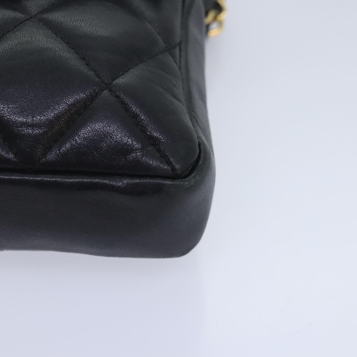 Chanel CHANEL Matelasse Waist Bag Lamb Skin Black Gold CC Size ONE SIZE - 15 Thumbnail