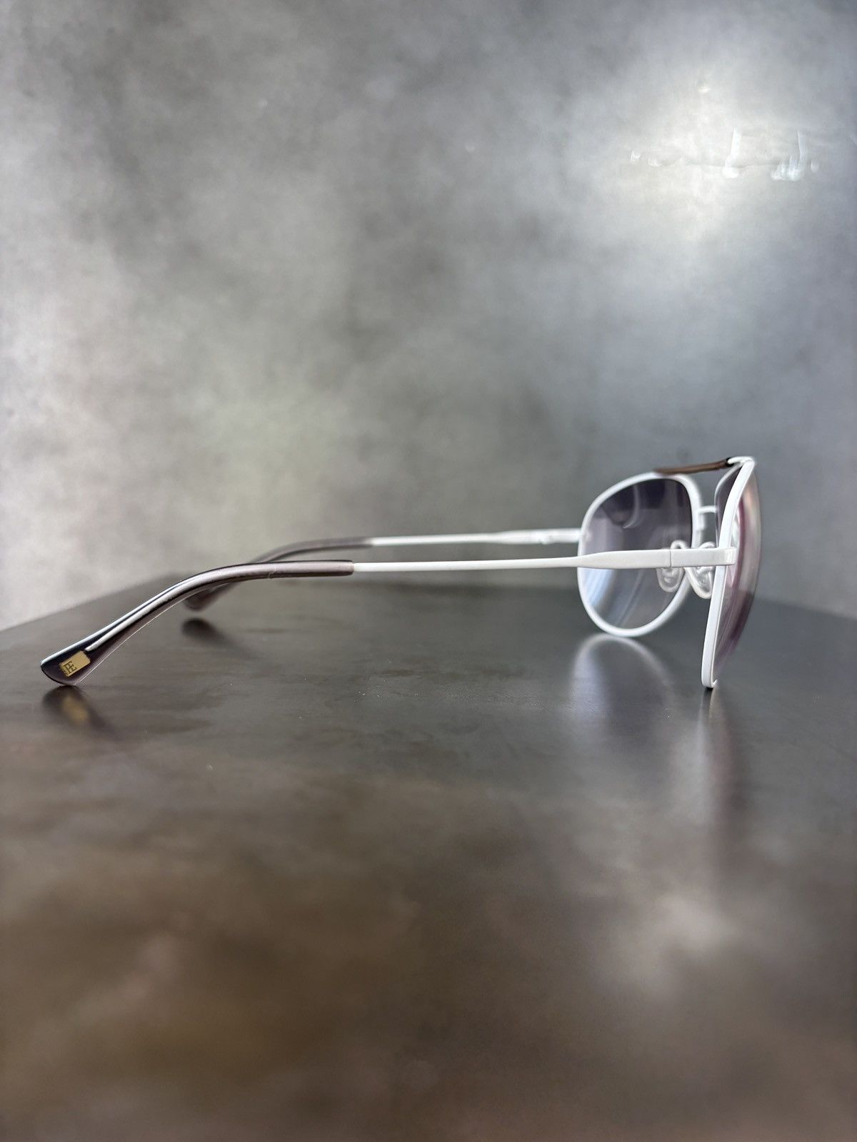 Perry Ellis Vintage Perry Ellis Sunglasses 2000s Aviators White Gaudy Size ONE SIZE - 9 Thumbnail