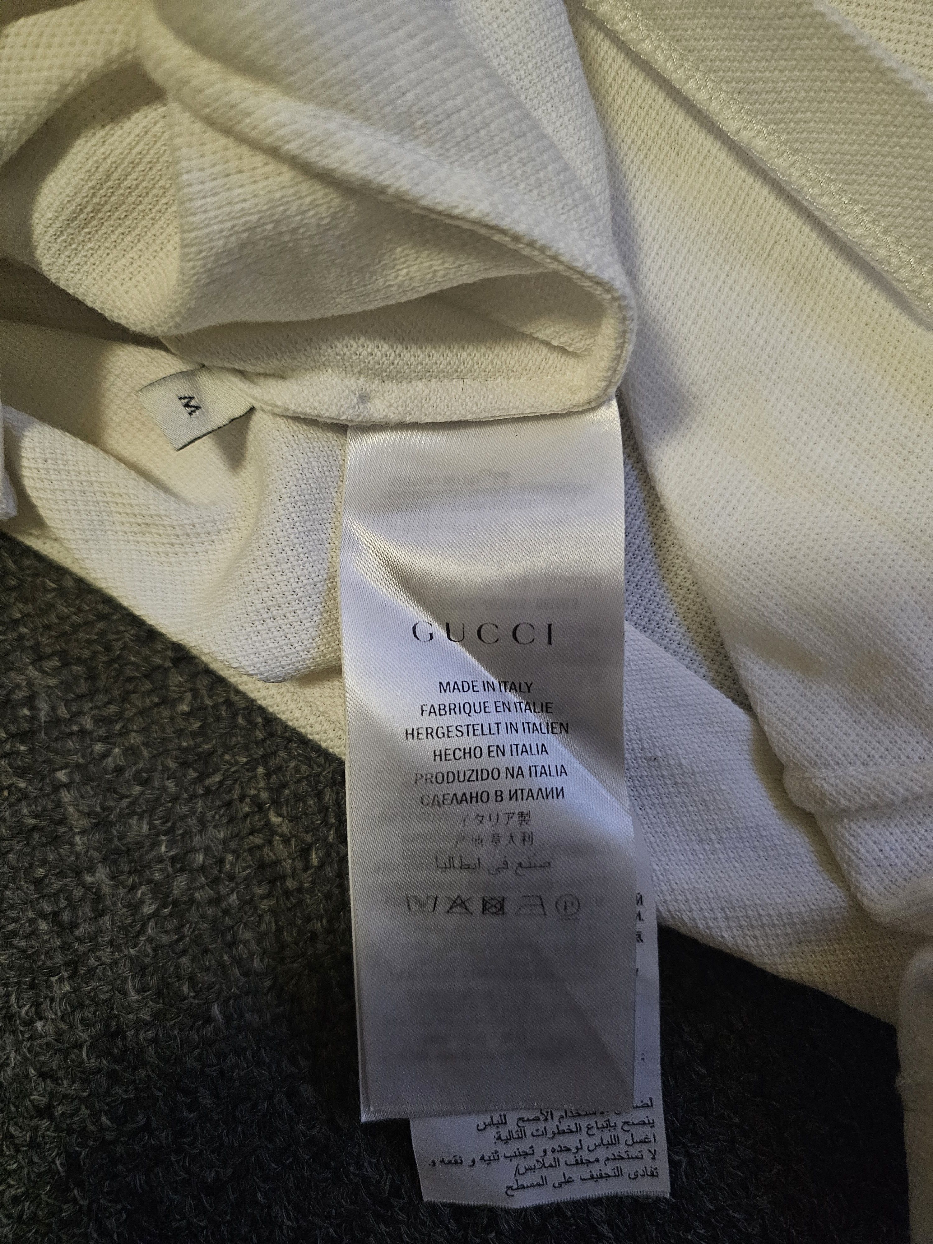 Gucci GUCCI Men's White Polo Shirt Size M Size US M / EU 48-50 / 2 - 5 Thumbnail