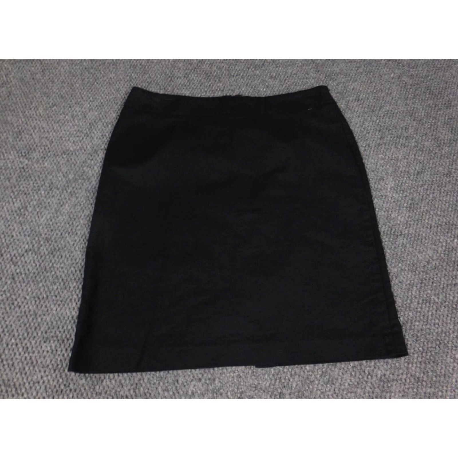 Coldwater Creek Coldwater Creek Skirt Petites 12P Womens Black A-Line Knee Length Stretch Cotton Zipper Size 34" / US 12 / IT 48 - 5 Thumbnail