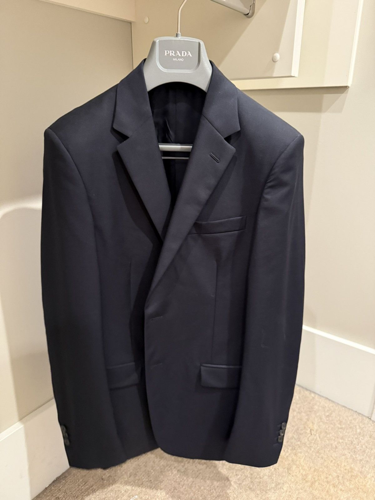 Prada PRADA Navy Blue Wool Mohair Blazer EU 50R / US 40R Size US M / EU 48-50 / 2 - 1 Thumbnail