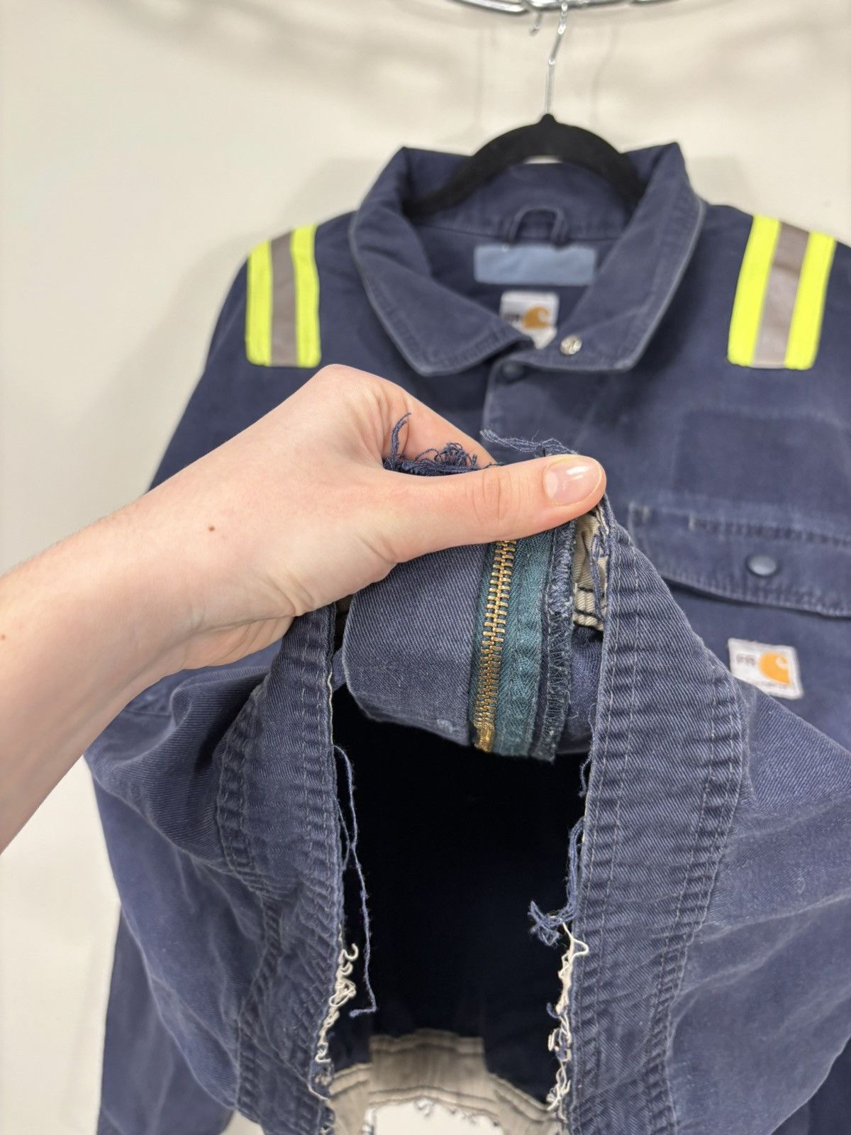 Carhartt Vintage Carhartt Flame Resistant Hype Boxy Cropped Jacket Size US XXL / EU 58 / 5 - 12 Thumbnail