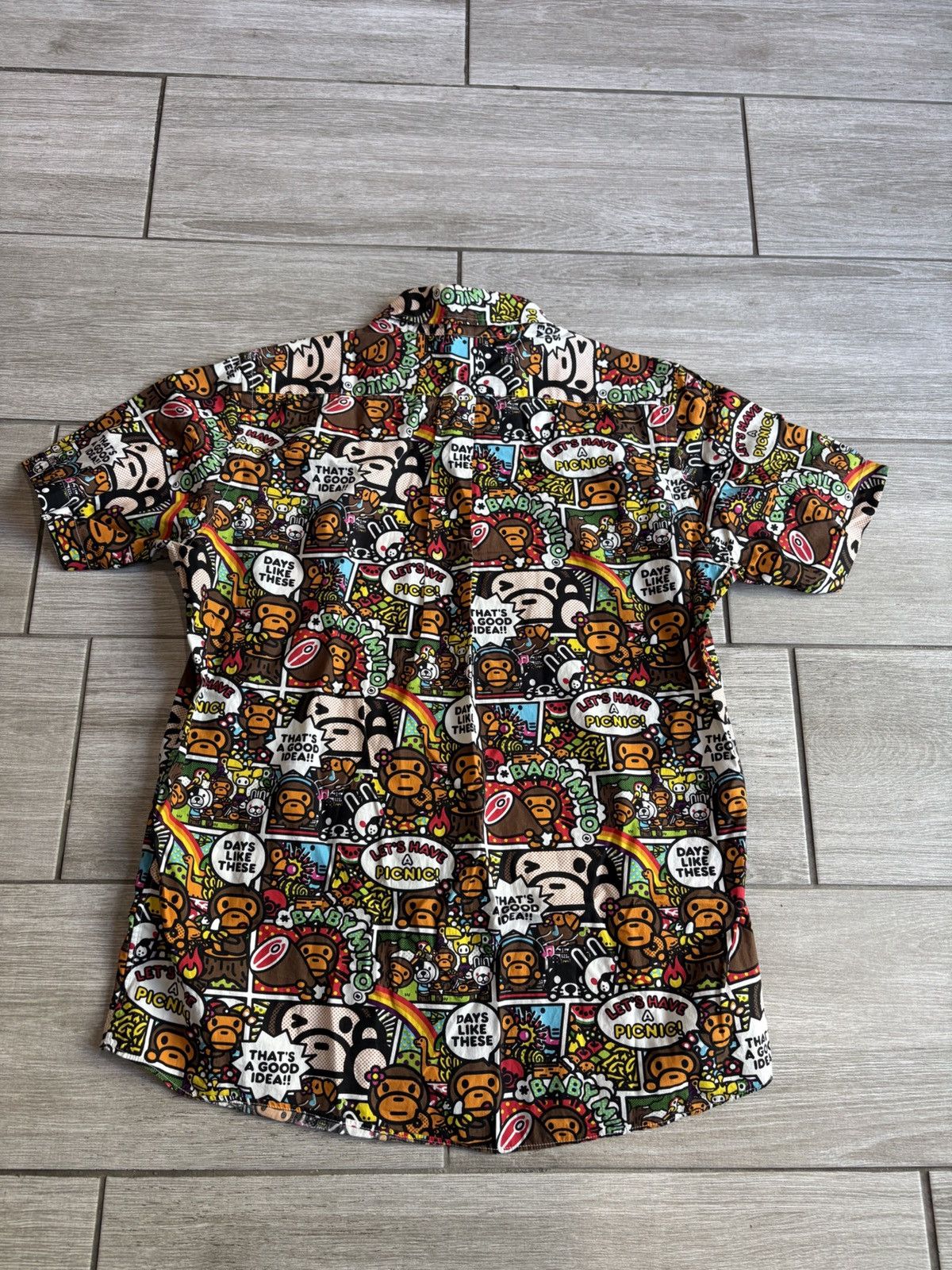Bape BAPE Comic Milo & Lisa shirt A Bathing Ape Size M Size US M / EU 48-50 / 2 - 2 Thumbnail