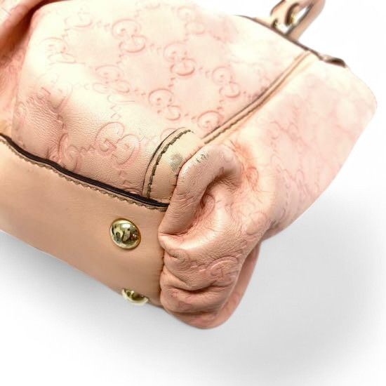 Gucci Gucci - Shima Abbey Pink Handbag Leather Shoulder Bag Rose Size ONE SIZE - 3 Thumbnail