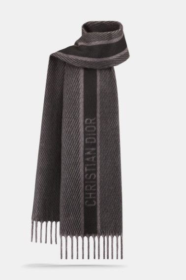 Dior o1w1db11024 Size: OS / Wool Scarf in Anthracite Grey Size ONE SIZE - 2 Thumbnail