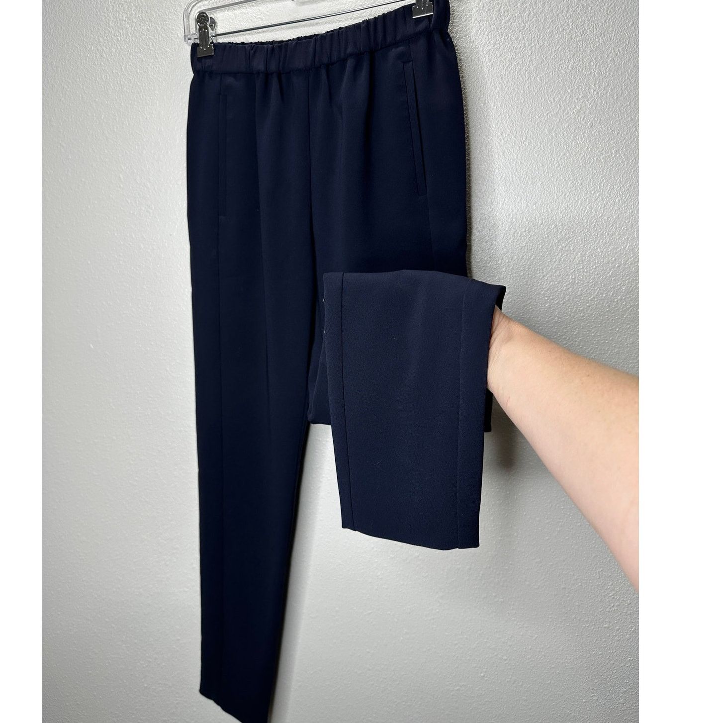 Theory Theory Thorene Black Crepe Pocketed Pull On Slacks P XS Size 27" / US 4 / IT 40 - 1 Thumbnail