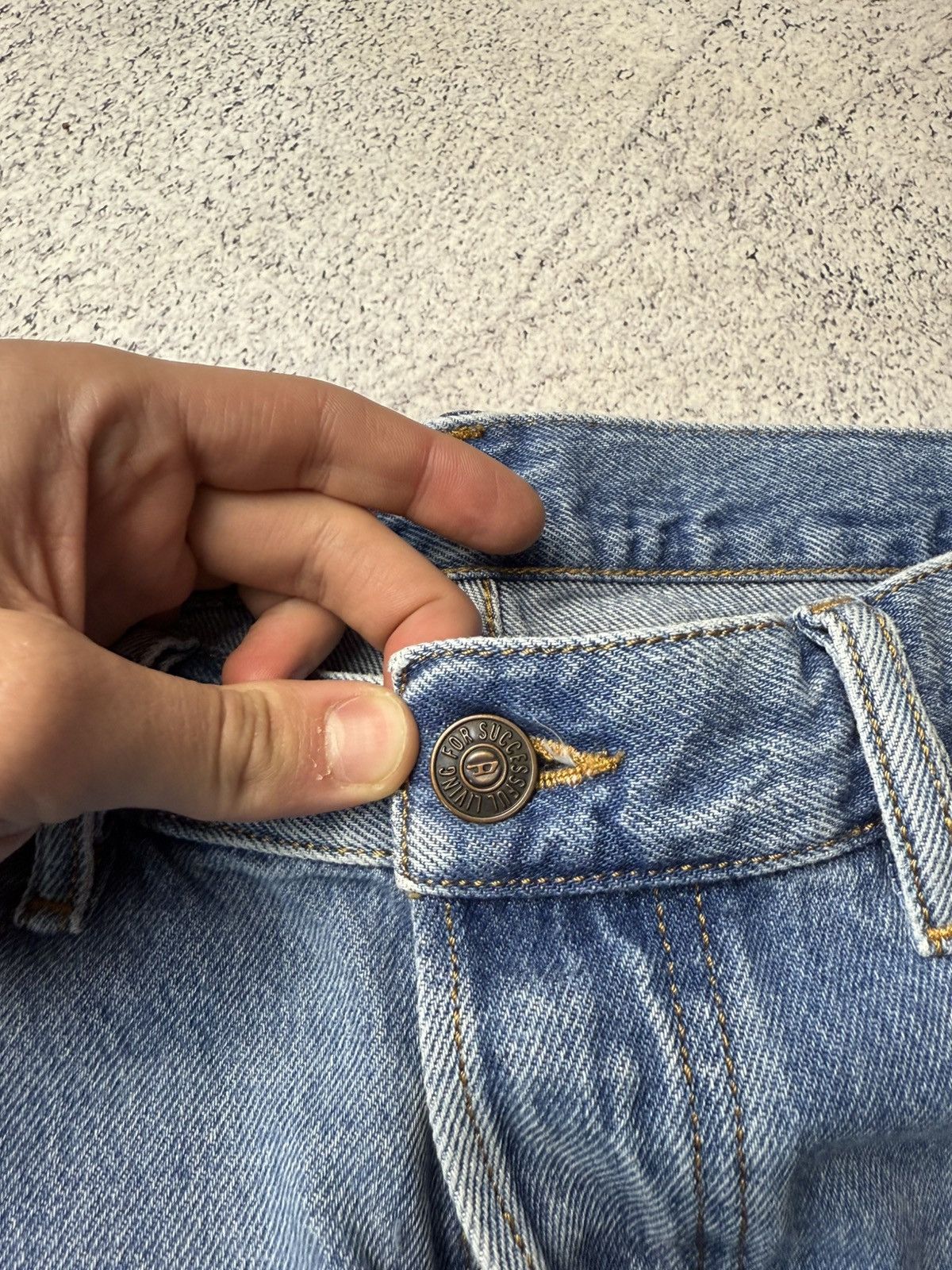 Diesel Vintage Crazy Diesel Jeans Mini Logo Y2K USA Size US 32 / EU 48 - 22 Thumbnail