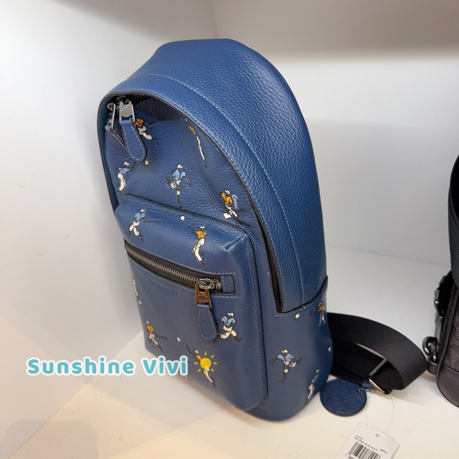 Coach NWT Coach MEN'S West Pack Star/Baseball CAX48 Deep Blue Size ONE SIZE - 3 Thumbnail