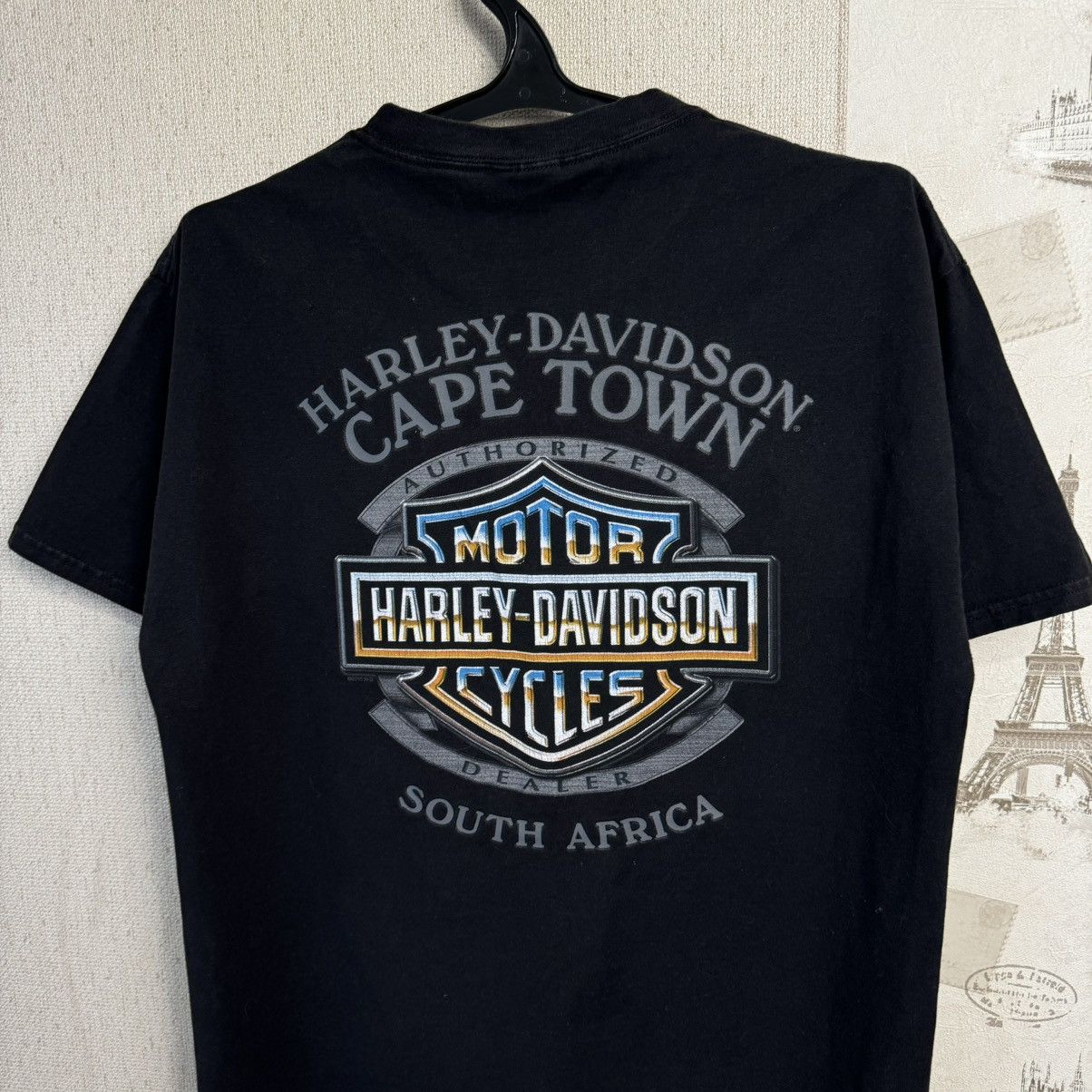 Harley Davidson × Vintage Vintage Harley Davidson T shirt Eagle South Africa L Black Size US L / EU 52-54 / 3 - 18 Thumbnail