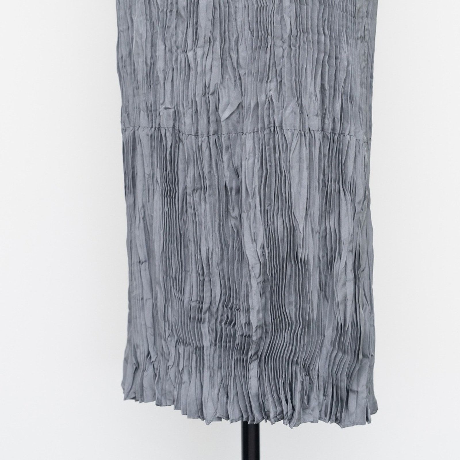 Eileen Fisher Eileen Fisher. Cushed Silk Midi Dress. Size L / US 10 / IT 46 - 13 Thumbnail
