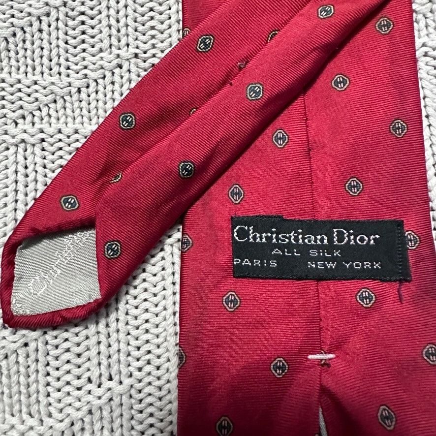 Dior Vintage Christian Dior red silk tie Size ONE SIZE - 3 Thumbnail