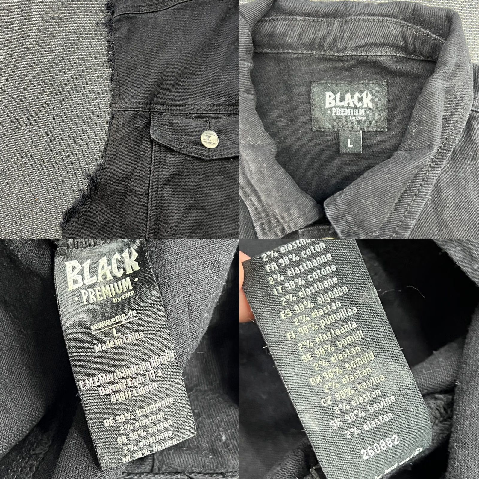 Vintage VINTAGE EMP Y2K Custom Made Embroidered Heavy Metal Vest Large Black Concert Trashed Муж Size US L / EU 52-54 / 3 - 8 Thumbnail