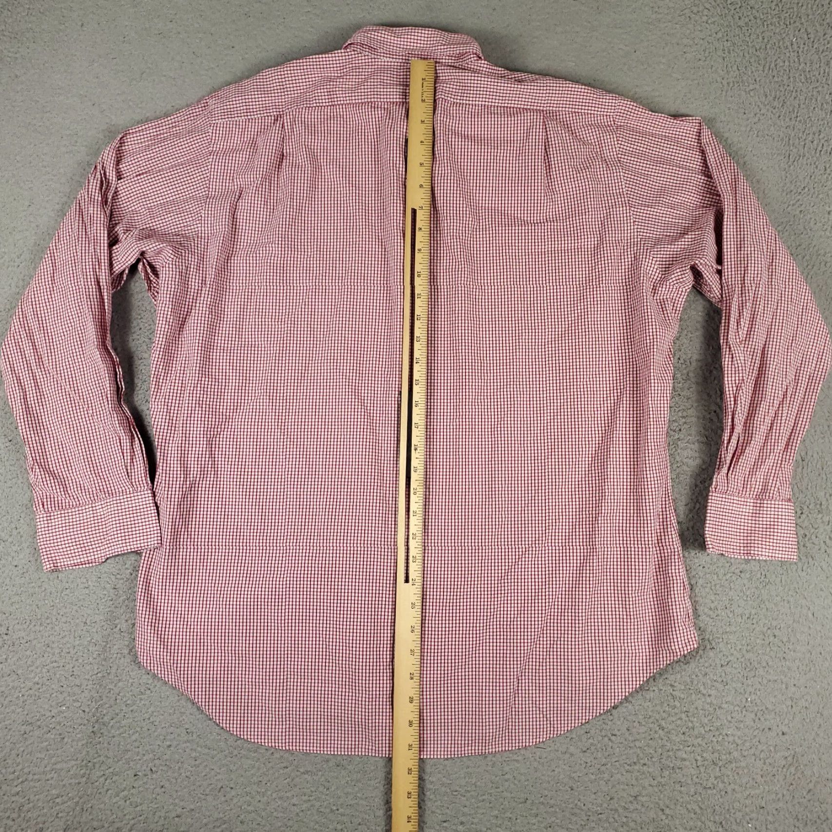 Ralph Lauren Ralph Lauren Dress Shirt Mens Size 17 Red Check Button Up Long Sleeve Casual Business Regular Size 46R - 3 Thumbnail