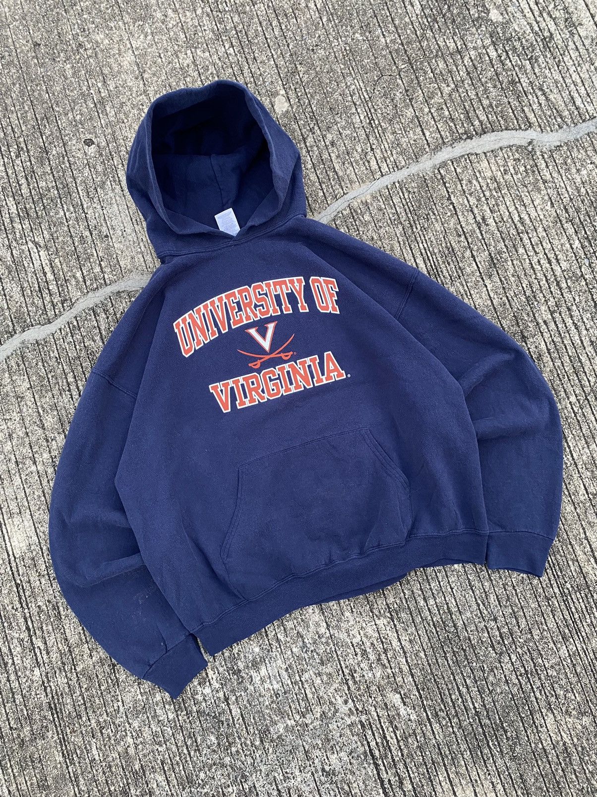 Jerzees Vintage “VIRGINIA” Faded JERZEES Hoodie Size US XL / EU 56 / 4 - 3 Thumbnail