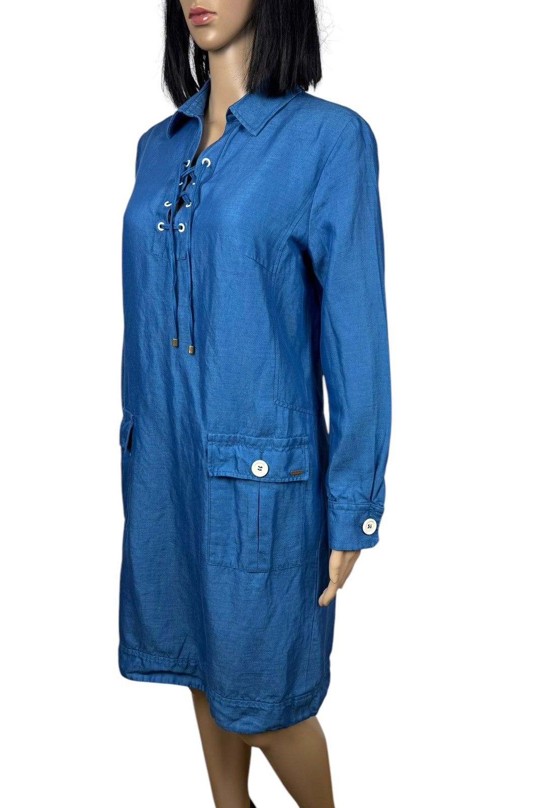 Bogner Sonia Bogner Shirt Dress Cotton Silk Linen size L Size L / US 10 / IT 46 - 6 Thumbnail