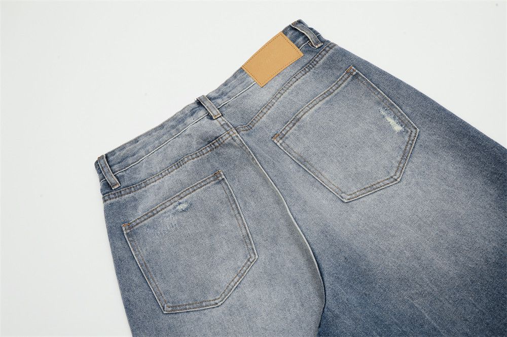 Japanese Brand × Jean Men's American loose straight washed distressed jeans Size US 32 / EU 48 - 6 Thumbnail