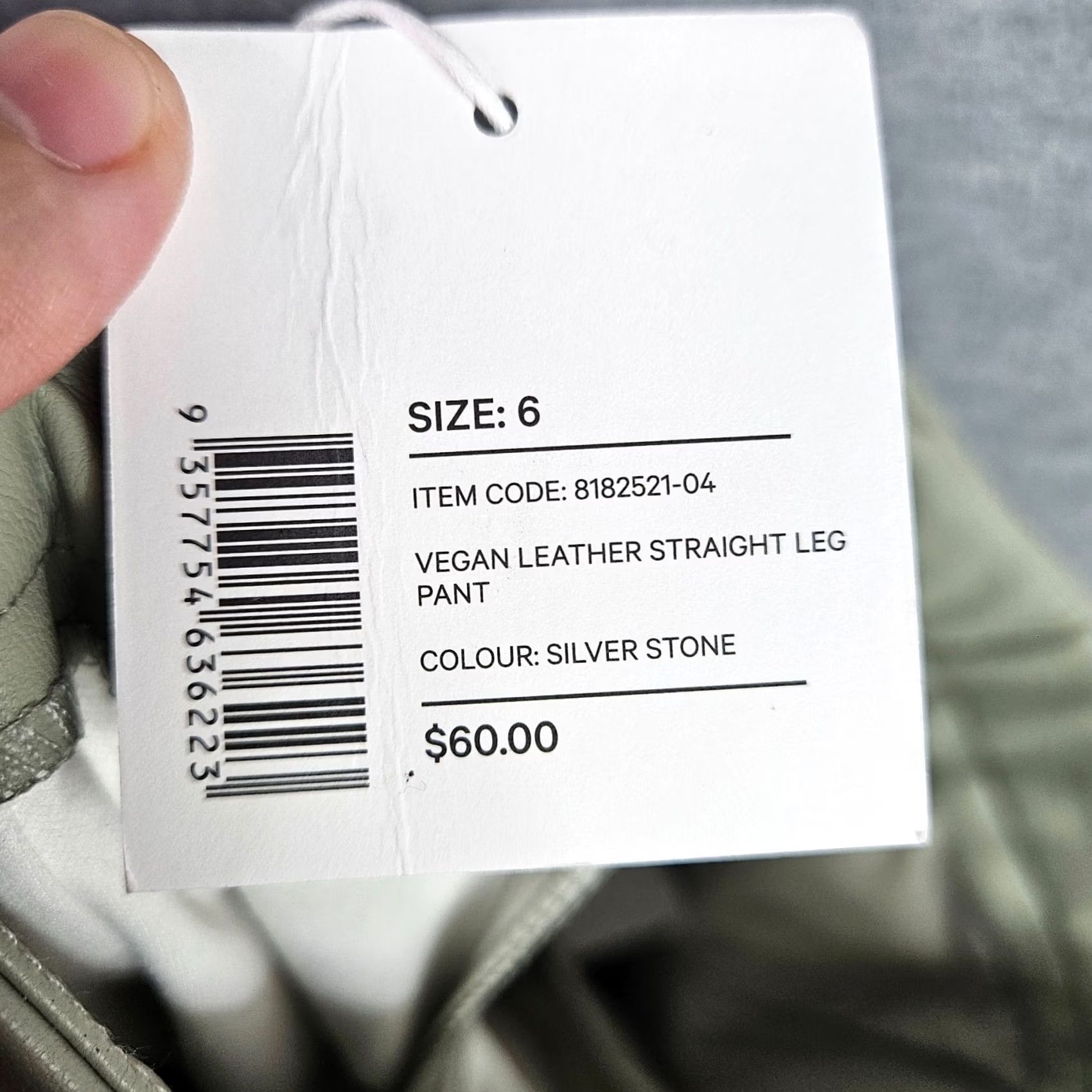 Supreme Supre Women's Pants Straight Silver leather NEW Size 6 Casual Vintage? (Note: "Vintage" not applicable) Size 28" / US 6 / IT 42 - 3 Thumbnail