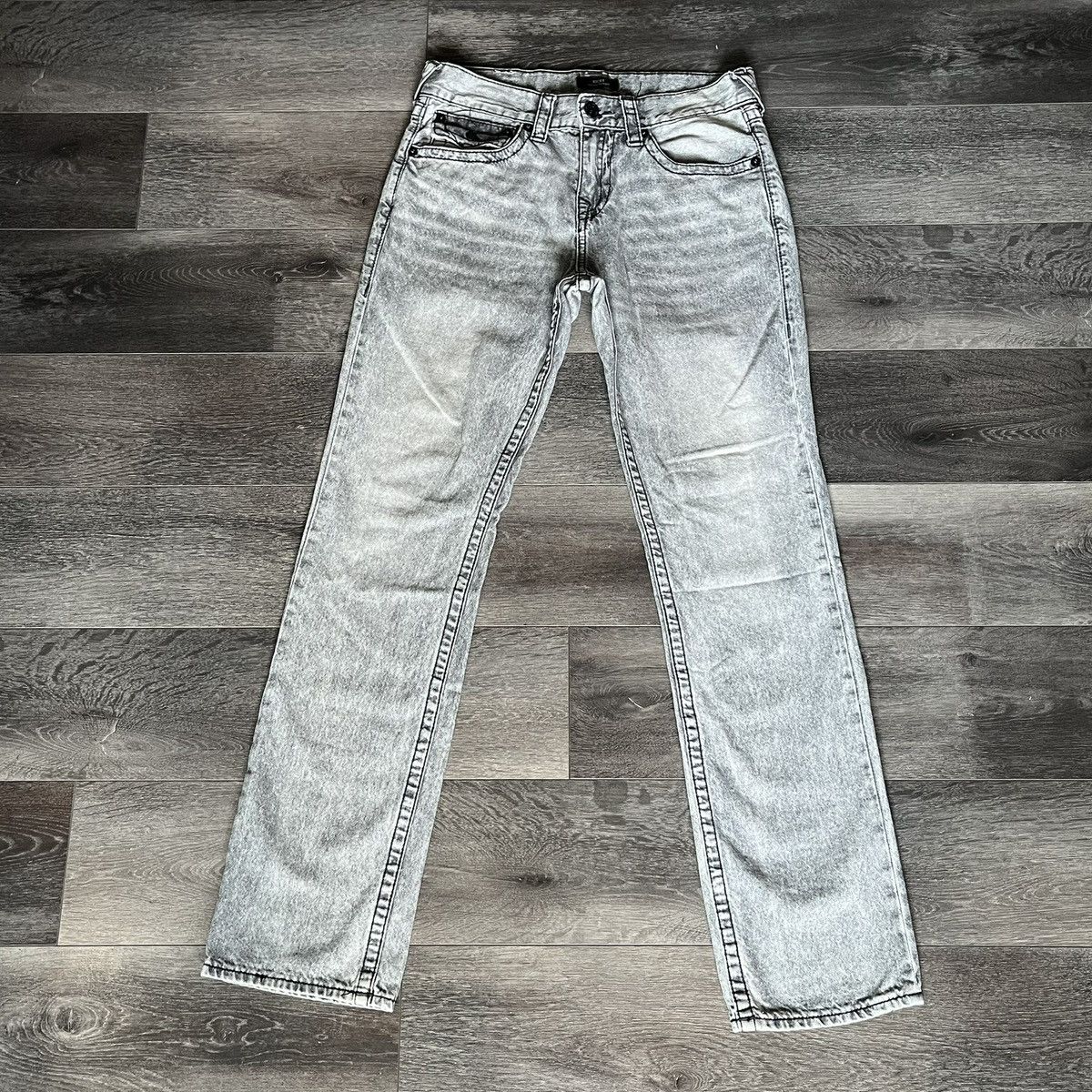 True Religion Vintage 2000s True Religion Ricky Mesh Horseshoe Denim Jeans Size US 30 / EU 46 - 2 Thumbnail