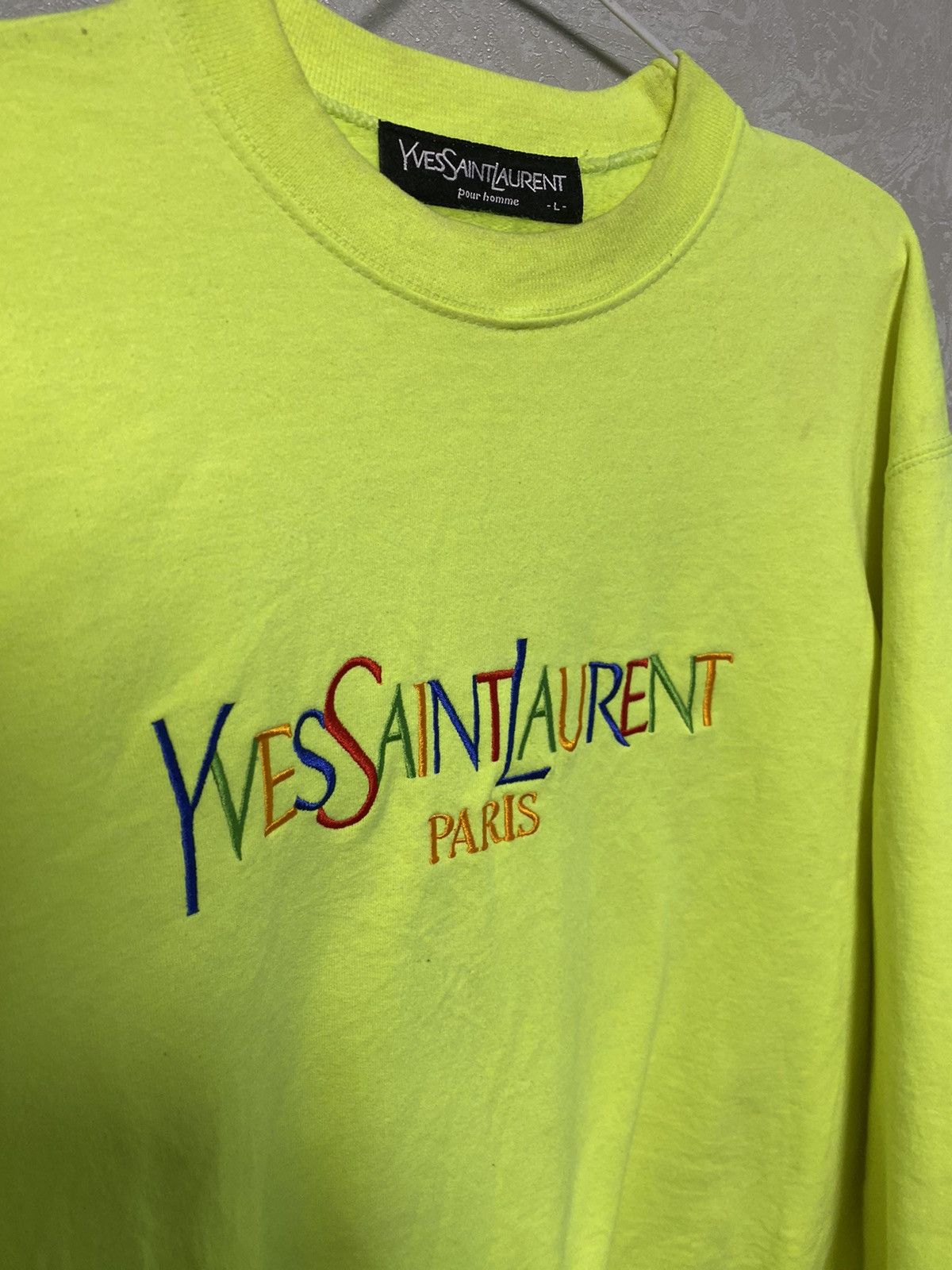 Vintage × Yves Saint Laurent Vintage YVES SAINT LAURENT Fashion Design Sweatshirt Size US L / EU 52-54 / 3 - 2 Thumbnail