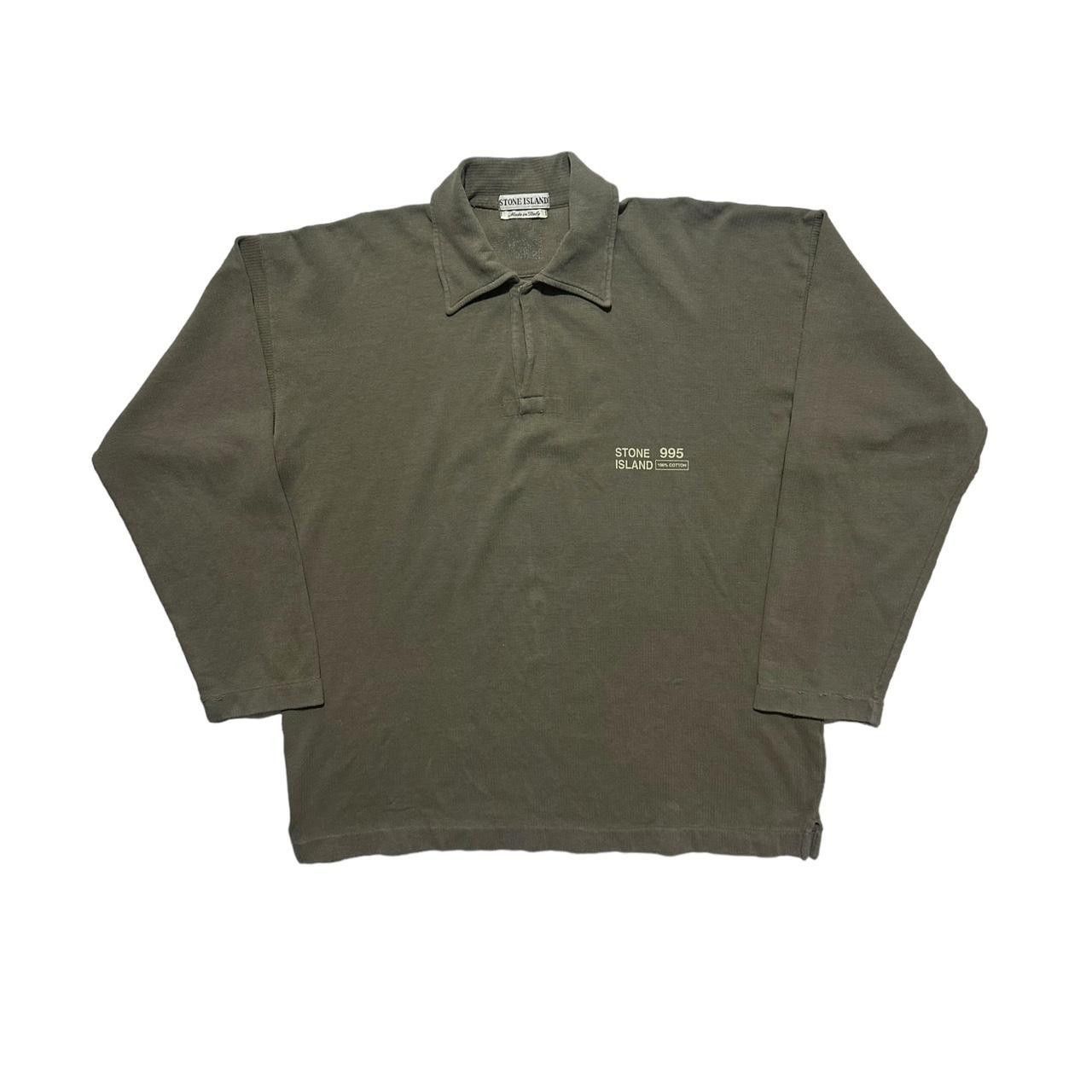 Stone Island Stone Island Pullover Long Sleeved Polo Shirt S/S 1995 Size US L / EU 52-54 / 3 - 1 Thumbnail