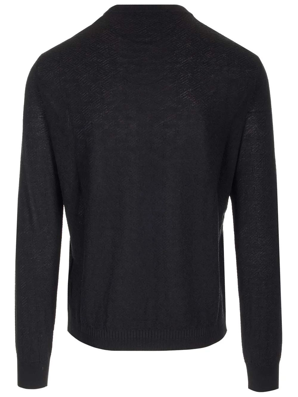 Versace o1y0525 Logo Crewneck Sweater in Black Size US L / EU 52-54 / 3 - 3 Thumbnail