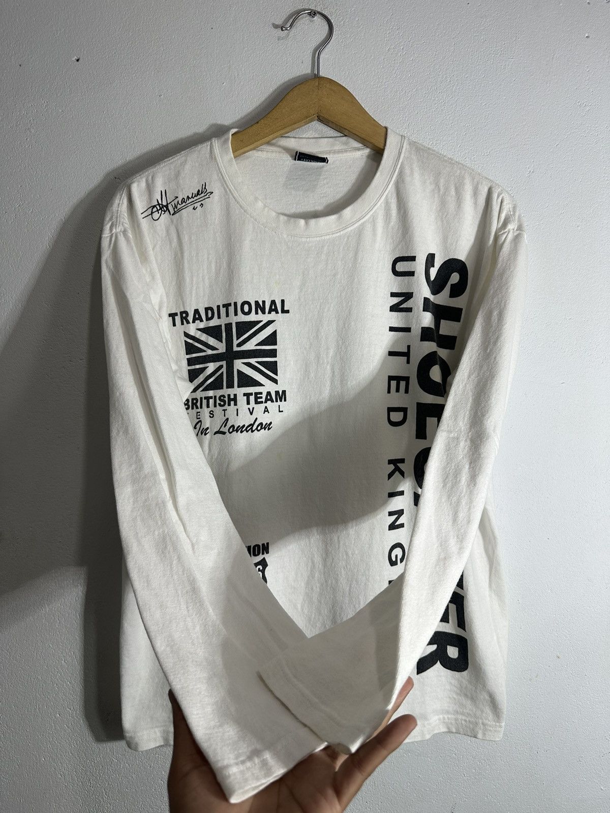 Beauty Beast BRITISH LONDON POEM UNITED KINGDOM LONG SLEEVE TE Size US L / EU 52-54 / 3 - 6 Thumbnail