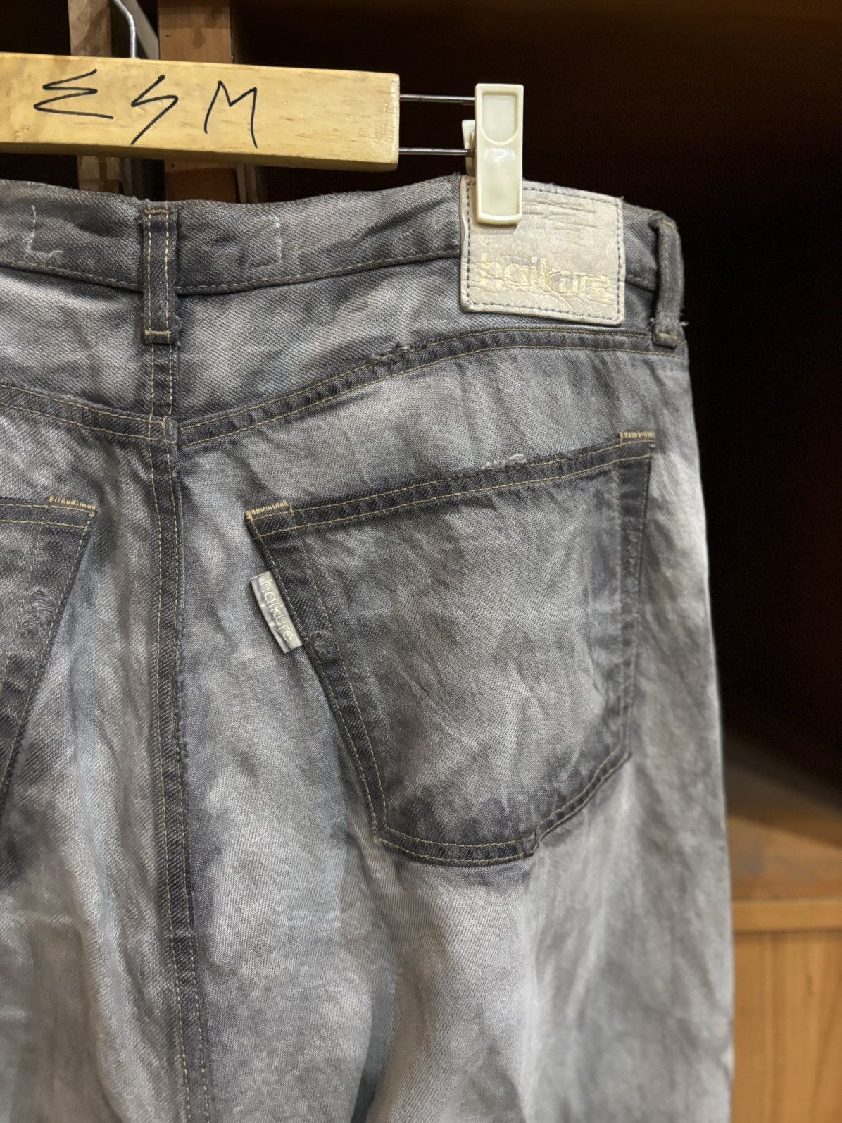 Haikure Haikure California 1951 Old Black Denim Epoch 2 Jeans Size US 33 - 11 Thumbnail
