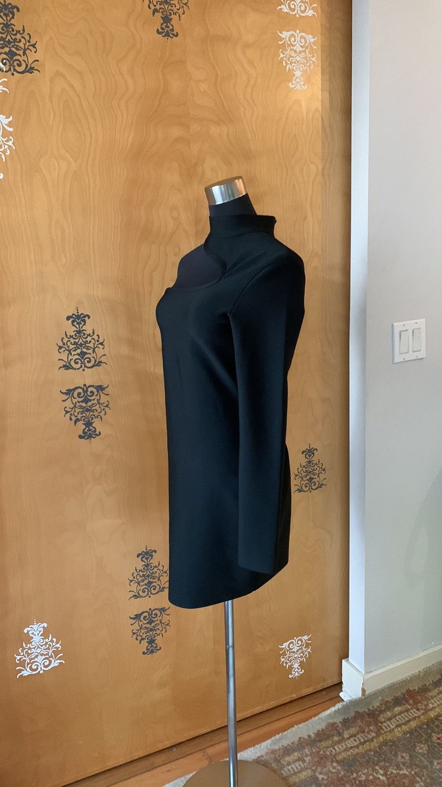 Designer NEW One Shoulder Midi Asymmetrical Dress in Black Size M / US 6-8 / IT 42-44 - 17 Thumbnail