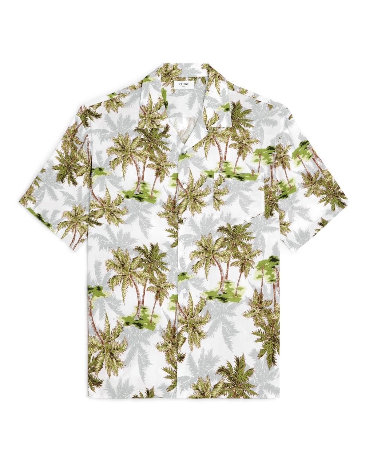 Celine 2C946341X.97BG Hawaiian Shirt in Ombre Palm Print Viscose Size US M / EU 48-50 / 2 - 1 Thumbnail