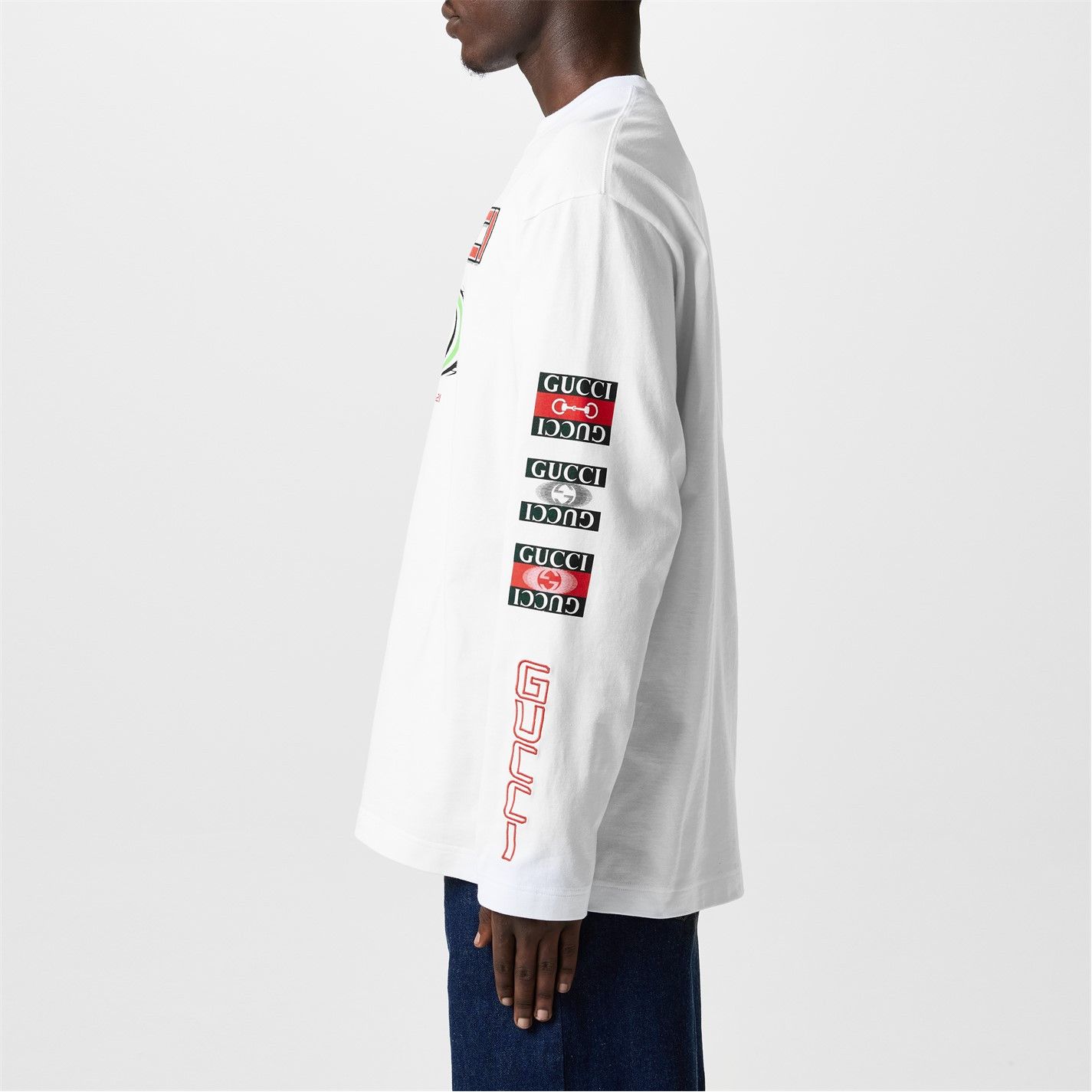 Gucci GUCCI Logo Print Long Sleeve T-Shirt Size US S / EU 44-46 / 1 - 3 Thumbnail