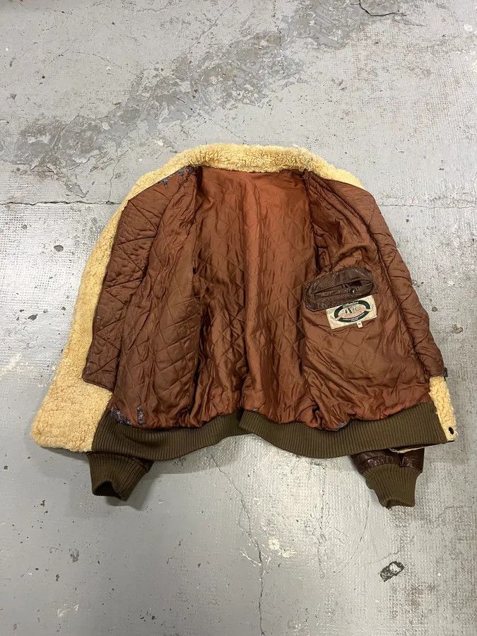 Marithe + Francois Girbaud 1980s Marithé + François Girbaud Compagnie des Montagnes Brown Shearling Leather Jacket Size US L / EU 52-54 / 3 - 8 Thumbnail