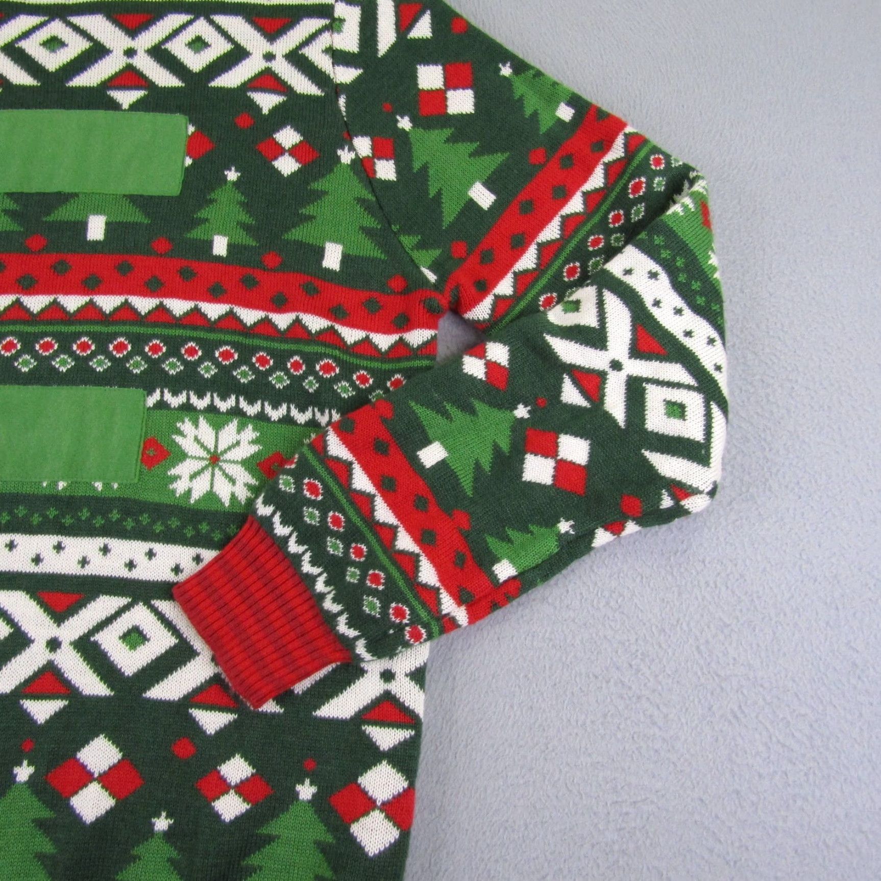 Vintage VINTAGE Tipsy Elves Christmas Sweater Mens Large Holiday Pullover Green Geometric Knit Winter Casual Men Size US L / EU 52-54 / 3 - 2 Thumbnail
